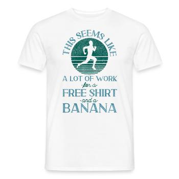 Running Runner Half Marathon Retro - Männer T-Shirt - Weiß - Vorne - AI Model Male 178 dark (178cm)