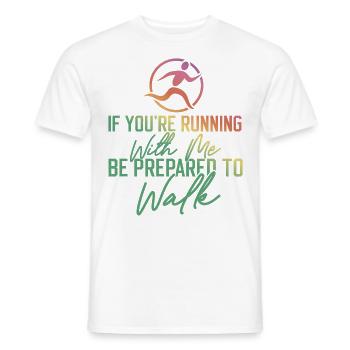 Running Runner Half Marathon Slow - Men's T-Shirt - white - Front - AI Model Male 178 dark (178cm)