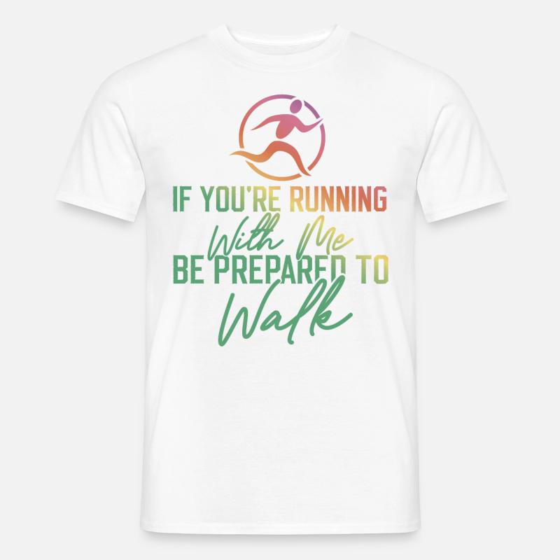 Running Runner Half Marathon Slow - Männer T-Shirt - Weiß