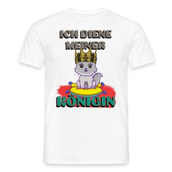 Katzen Königin Katzenfreunde Katzenliebhaber - Männer T-Shirt - Weiß - Vorne - AI Model Male 178 dark (178cm)