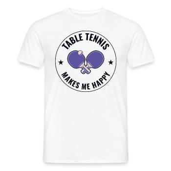 Ping Pong Master Entraîneur de Tennis de Table Paddle Player - T-shirt homme - blanc - Devant - AI Model Male 178 dark (178cm)
