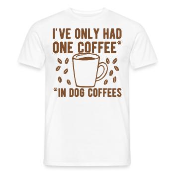 Coffee Saying Dog Coffees Coffees Coffee Lovers - Men's T-Shirt - white - Front - AI Model Male 178 dark (178cm)