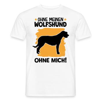 Ohne meinen Irischer Wolfshund ohne mich - Männer T-Shirt - Weiß - Vorne - AI Model Male 178 dark (178cm)