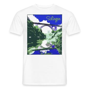 Müngstener Brücke,solingen - Männer T-Shirt - Weiß - Vorne - AI Model Male 178 dark (178cm)