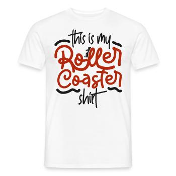 Montagnes russes C’est mon rouleau - T-shirt homme - blanc - Devant - AI Model Male 178 dark (178cm)