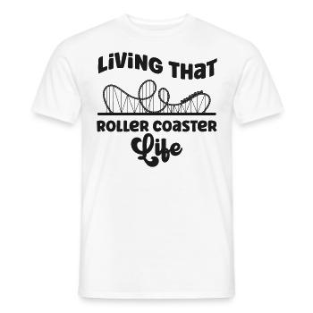 Montagnes russes Vivre ce rouleau - T-shirt homme - blanc - Devant - AI Model Male 178 dark (178cm)