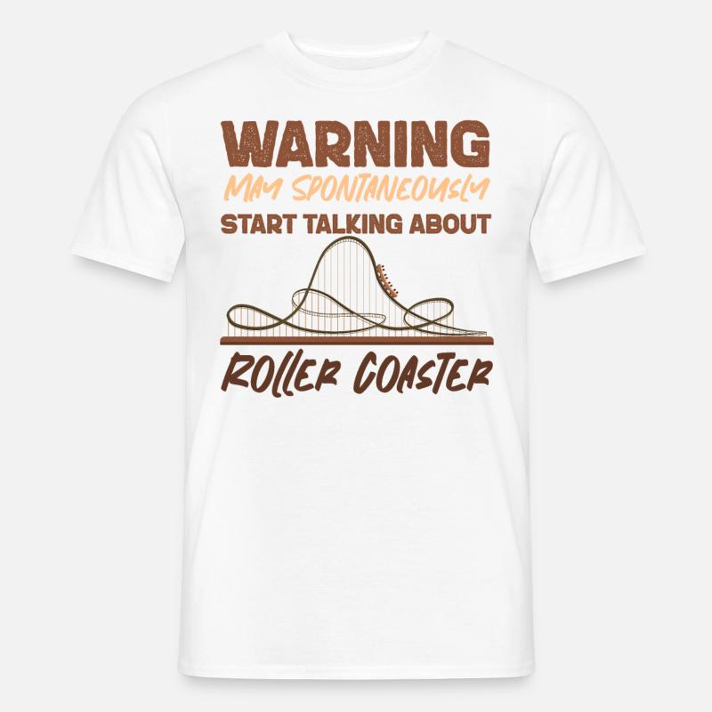 Roller Coaster Warning May - Männer T-Shirt - Weiß