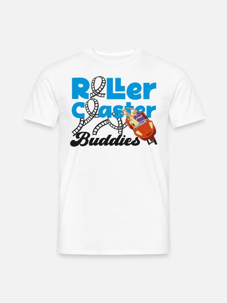 Roller Coaster Friends Besties - Männer T-Shirt - Weiß