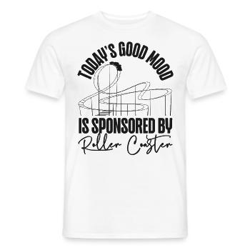 Roller Coaster Today's Good Mood - Männer T-Shirt - Weiß - Vorne - AI Model Male 178 dark (178cm)