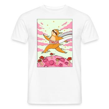 Sloth Lucid Dream - Men's T-Shirt - white - Front - AI Model Male 178 dark (178cm)