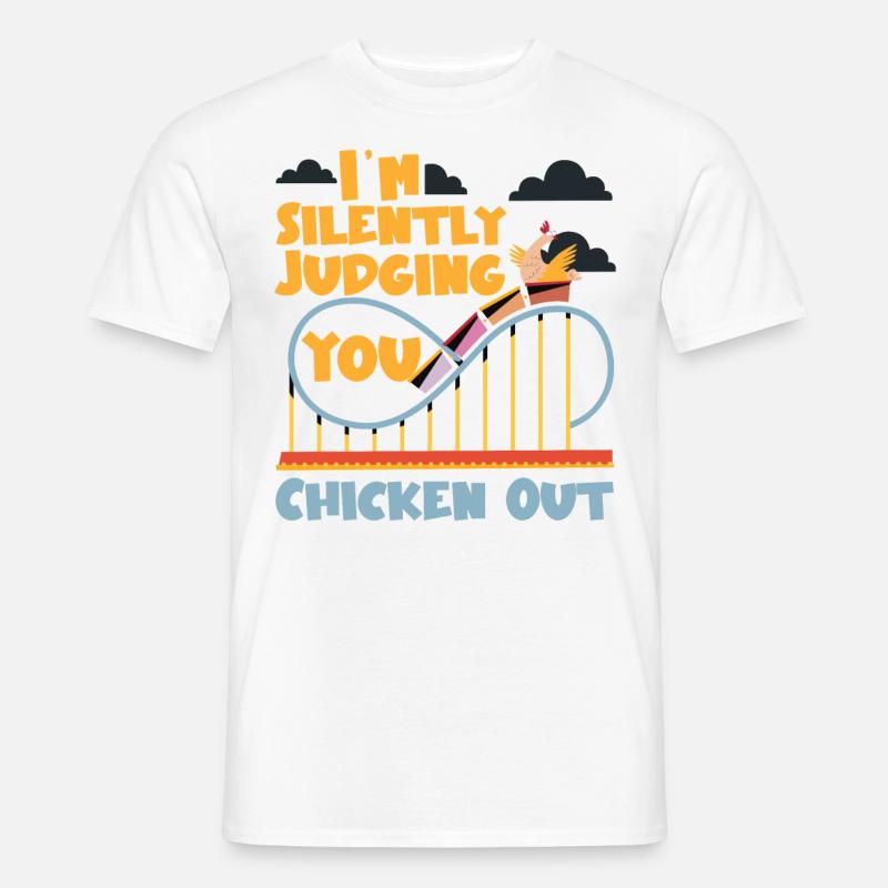 Roller Coaster I'm Silently - Männer T-Shirt - Weiß
