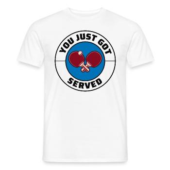 Ping Pong Master Entraîneur de Tennis de Table Paddle Player - T-shirt homme - blanc - Devant - AI Model Male 178 dark (178cm)