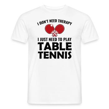 Ping Pong Master Entraîneur de Tennis de Table Paddle Player - T-shirt homme - blanc - Devant - AI Model Male 178 dark (178cm)