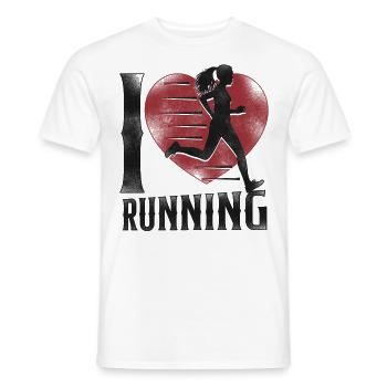 Running Runner Half Marathon Heart - Männer T-Shirt - Weiß - Vorne - AI Model Male 178 dark (178cm)