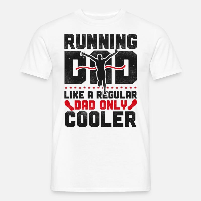 Running Runner Half Marathon Dad - Männer T-Shirt - Weiß