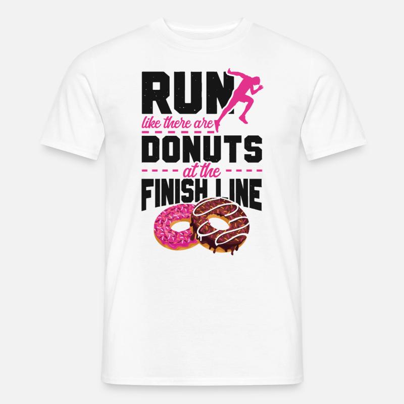 Running Runner Half Marathon Donut - Männer T-Shirt - Weiß