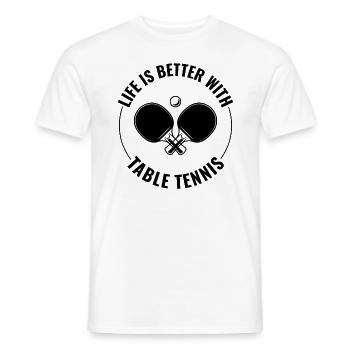 Ping Pong Master Entraîneur de Tennis de Table Paddle Player - T-shirt homme - blanc - Devant - AI Model Male 178 dark (178cm)