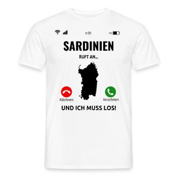 Sardinien Urlaub Sardegna Italien Geschenk Idee - Männer T-Shirt - Weiß - Vorne - AI Model Male 178 dark (178cm)
