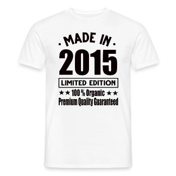 Made in 2015 Vintage Retro Limited Edition - Männer T-Shirt - Weiß - Vorne - AI Model Male 178 dark (178cm)