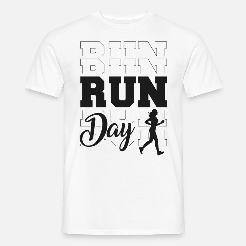 Running Runner Half Marathon - Männer T-Shirt - Weiß
