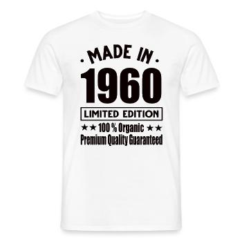 Made in 1960 Vintage Retro Limited Edition - Men's T-Shirt - white - Front - AI Model Male 178 dark (178cm)