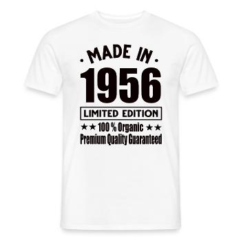 Fabriqué en 1956 Vintage Retro Limited Edition - T-shirt homme - blanc - Devant - AI Model Male 178 dark (178cm)