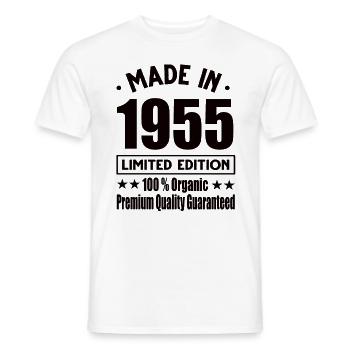 Fabriqué en 1955 Vintage Retro Limited Edition - T-shirt homme - blanc - Devant - AI Model Male 178 dark (178cm)