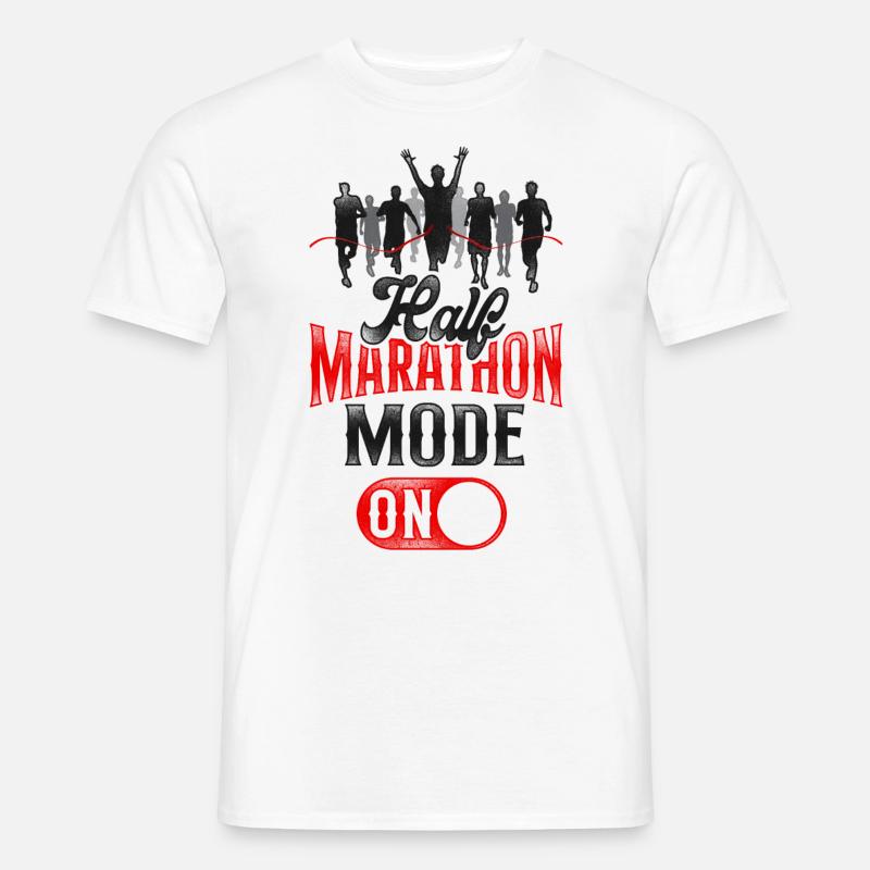 Running Runner Half Marathon - Männer T-Shirt - Weiß