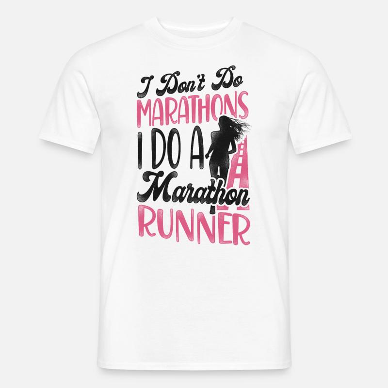 Running Runner Half Marathon - Männer T-Shirt - Weiß