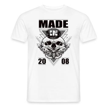 Made in 2008 Vintage Retro Limited Edition - Men's T-Shirt - white - Front - AI Model Male 178 dark (178cm)