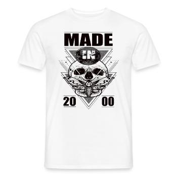 Fabriqué en 2000 Vintage Retro Limited Edition - T-shirt homme - blanc - Devant - AI Model Male 178 dark (178cm)
