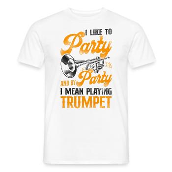 Trumpet Player Vintage I Like To - Männer T-Shirt - Weiß - Vorne - AI Model Male 178 dark (178cm)