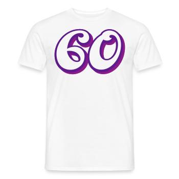 Félicitations d’anniversaire de 60 ans - T-shirt homme - blanc - Devant - AI Model Male 178 dark (178cm)