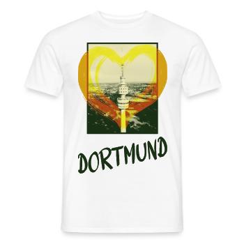 Dortmund Deutschland Stadt Skyline Herz Liebe - Männer T-Shirt - Weiß - Vorne - AI Model Male 178 dark (178cm)