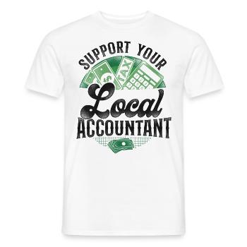 Accountant Bookkeeper Accounting - Men's T-Shirt - white - Front - AI Model Male 178 dark (178cm)