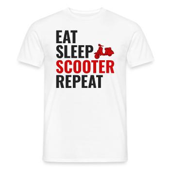 Scooter Rider Scootering Moto Cyclomoteur Vélo - T-shirt homme - blanc - Devant - AI Model Male 178 dark (178cm)