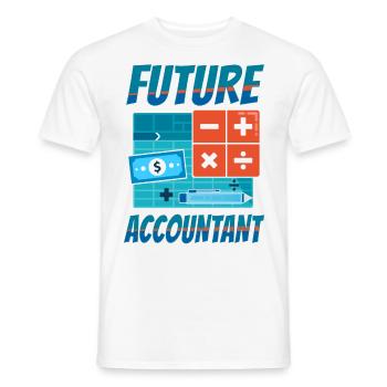 Accountant Bookkeeper Accounting - Men's T-Shirt - white - Front - AI Model Male 178 dark (178cm)