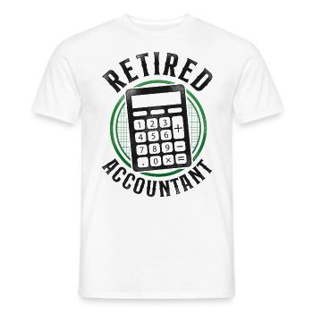 Accountant Bookkeeper Accounting - Men's T-Shirt - white - Front - AI Model Male 178 dark (178cm)