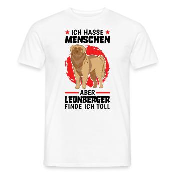 Leonberger finde ich toll deutscher Wachhund - Männer T-Shirt - Weiß - Vorne - AI Model Male 178 dark (178cm)