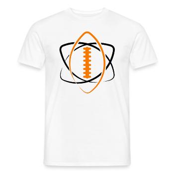 American Football Ball Atom Spieler Lineman Tackle - Männer T-Shirt - Weiß - Vorne - AI Model Male 178 dark (178cm)