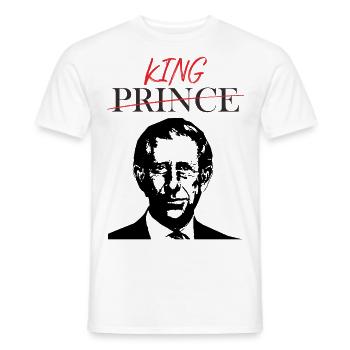 I AM THE KING NOW - Men's T-Shirt - white - Front - AI Model Male 178 dark (178cm)