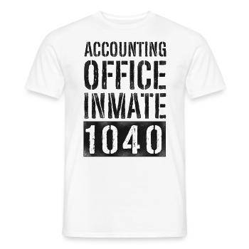 Accountant Bookkeeper Accounting - Men's T-Shirt - white - Front - AI Model Male 178 dark (178cm)