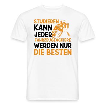 Fahrzeuglackierer werden nur die Besten - Männer T-Shirt - Weiß - Vorne - AI Model Male 178 dark (178cm)
