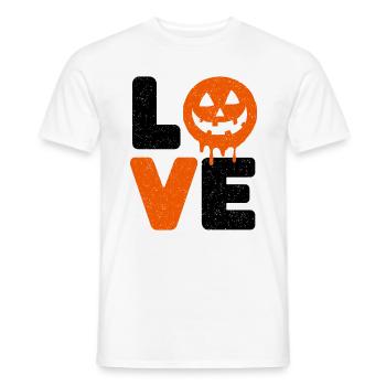 Halloween Love Lustiger Spruch Sprüche - Männer T-Shirt - Weiß - Vorne - AI Model Male 178 dark (178cm)