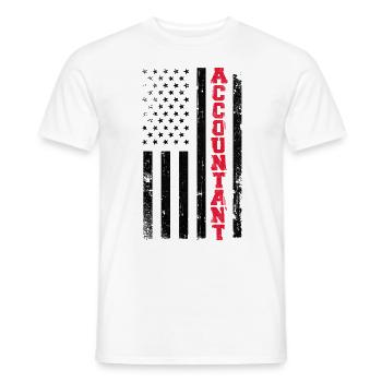 Accountant Bookkeeper Accounting - Men's T-Shirt - white - Front - AI Model Male 178 dark (178cm)