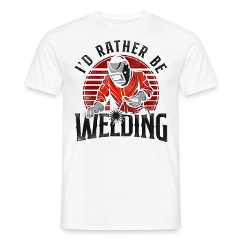 Welder Welding Vintage Retro I'd - Men's T-Shirt - white - Front - AI Model Male 178 dark (178cm)