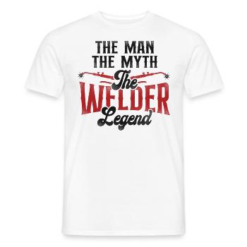 Welder Welding Dad Father Vintage - Men's T-Shirt - white - Front - AI Model Male 178 dark (178cm)