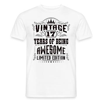 17 ans d’être génial 17 anniversaire 17 ans - T-shirt homme - blanc - Devant - AI Model Male 178 dark (178cm)