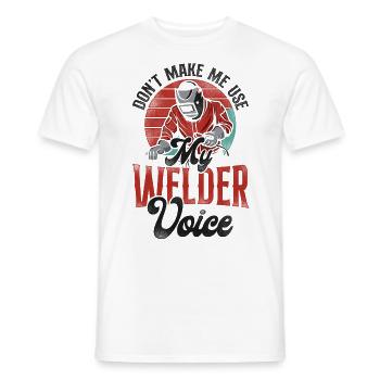 Welder Welding Vintage Retro Don't - Men's T-Shirt - white - Front - AI Model Male 178 dark (178cm)