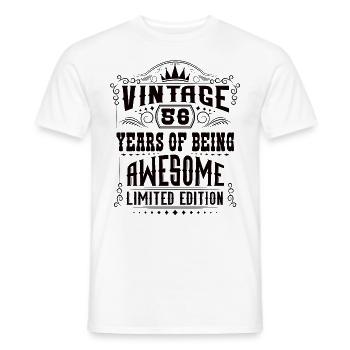 56 Years Of Being Awesome 56 Geburtstag 56 Jahre - Männer T-Shirt - Weiß - Vorne - AI Model Male 178 dark (178cm)